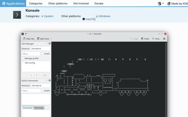 Konsole website screenshot