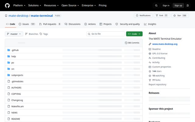 Mate Terminal website screenshot